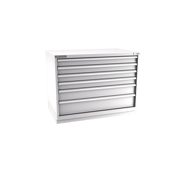 Champion Tool Storage Modular Drawer Cabinet, 6 Drawer, Light Gray, Steel, 47 in W x 28-1/2 in D x 36 in H E15000601ILCFTB-LG - main